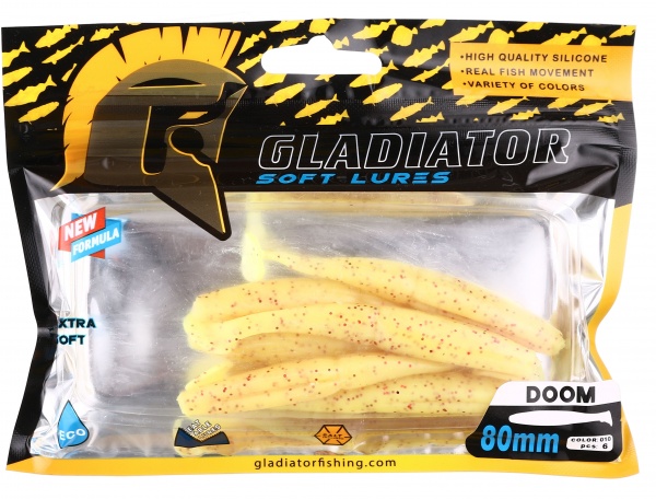 Силікон Gladiator 1074 75 мм 6 шт. DOOM - 3,2 #10