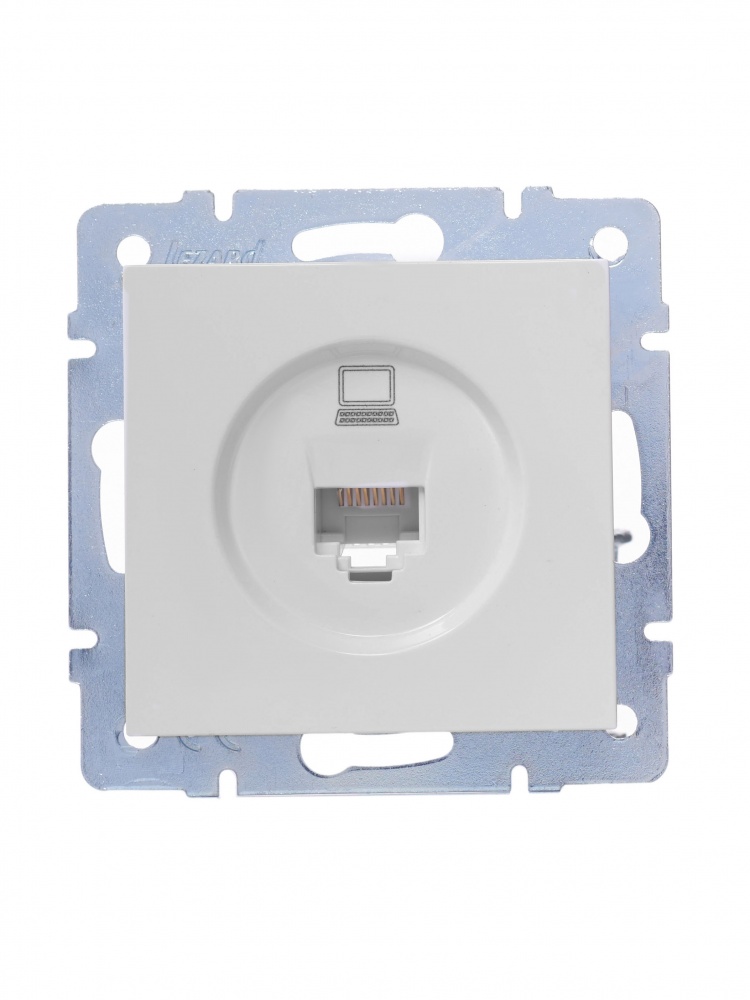 Розетка компьютерная 1 Lezard Vesna IP20 белый 742-0288-139