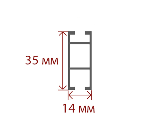 Профиль Quadrum Square line наборной 300 см сталь матовая 1 шт.
