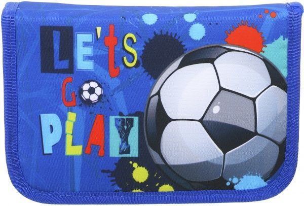 Пенал школьный Игра синий с рисунком