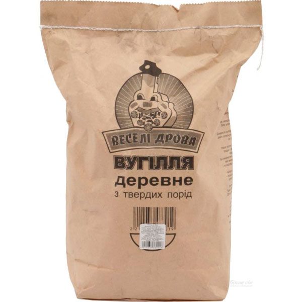 Уголь Веселі дрова древесный 2,5 кг