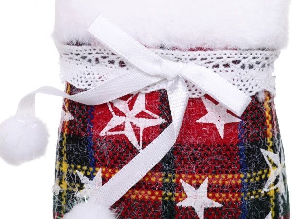 Ялинкова іграшка рукавичка Шотландка SDK17815W 15 см 