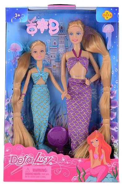 Лялька Defa 8235 русалочка 2 шт аксесесуари В асортименті