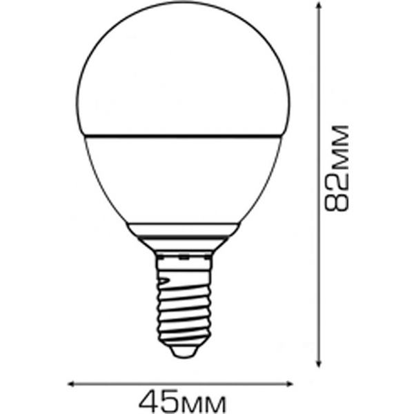 Лампа світлодіодна Hopfen 7 Вт P45 матова E14 220 В 4200 К 