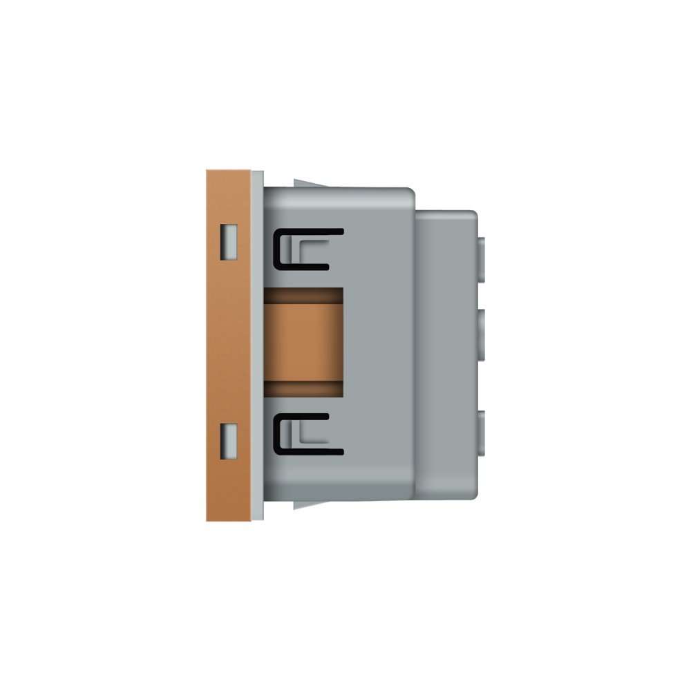 Механізм розетки побутова із заземленням Livolo C7 IP20 золотий VL-C7-C1EU-13