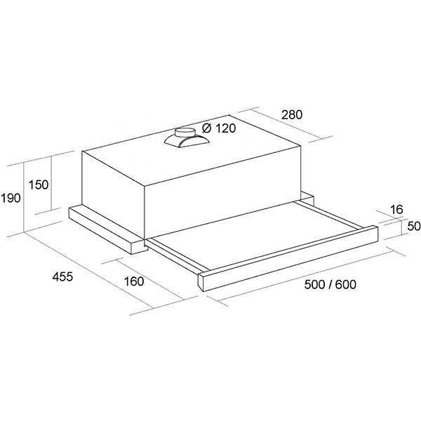 Витяжка Pyramida TL 2M inox 50 см