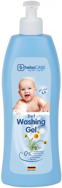 Детский гель для купания HebaCARE 3в1 500 мл