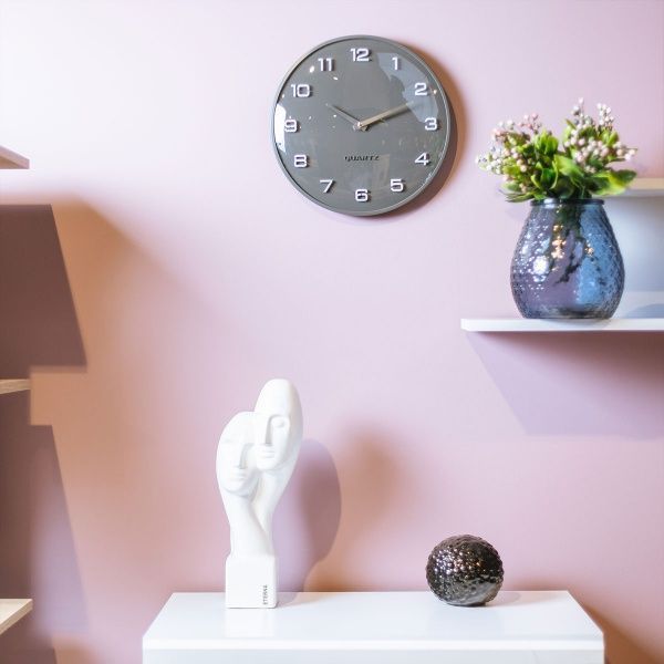 Часы настенные Moon 30,5 см графит