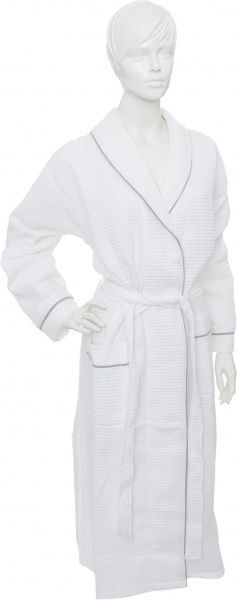 Халат вафельний Karna з кантом р. L білий Aleron 