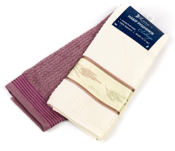Набор полотенец Лаванда 2 шт. 40x60 см разноцветный Luna 
