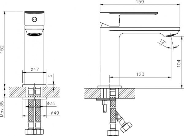 Смеситель для умывальника EGO Soft