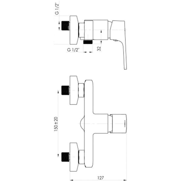 Смеситель для душа Rubineta MD20K08