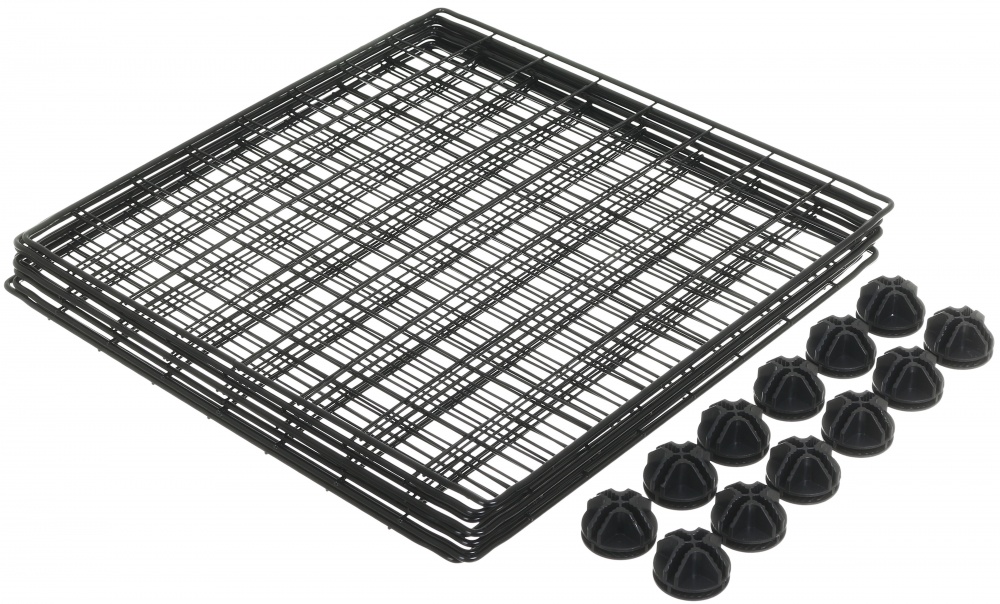 Стелаж дротяний куб metal сubes storage 2 полиці 750х395х370 мм чорний