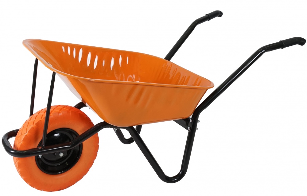 Тачка строительная Burmaster 85 л до 150 кг с полиуретановым колесом (WB-002-PU)