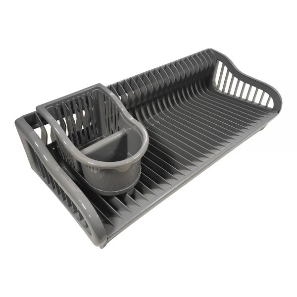 Сушарка для посуду ФІКС 2 в 1 53х23х19 сіра Flamberg