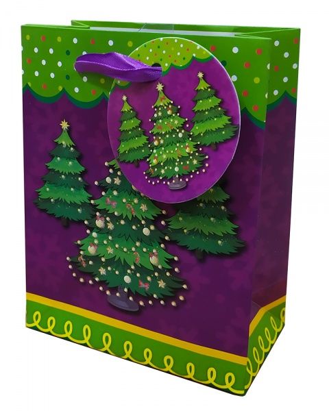 Пакет паперовий різдвяний 14,5х11,5х6 см Преміум Happycom International