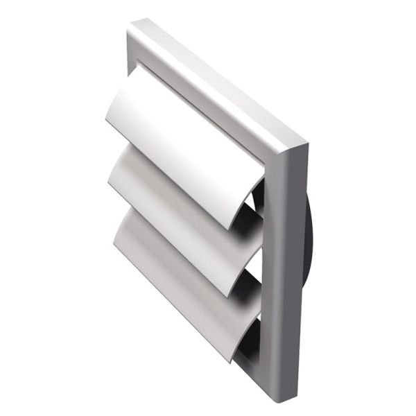 Гратка для вентиляції МВ 100 ВЖ пластик білий 