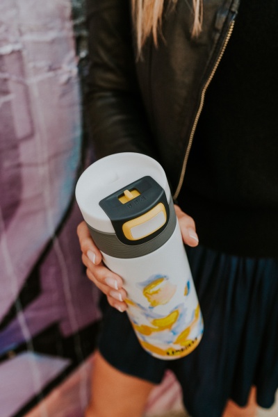 Термочашка Etna 500 мл желто-голубая Kambukka