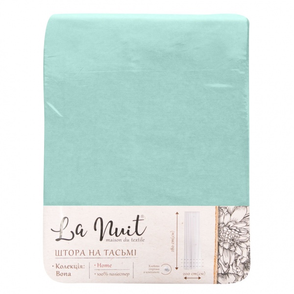 Штора BONA 150х280 светло-голубой La Nuit