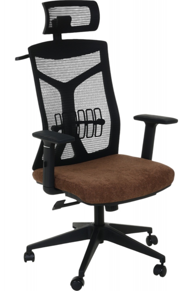 Крісло офісне Центр Меблів Тонго 64,5х70х124 см бежевий/чорний