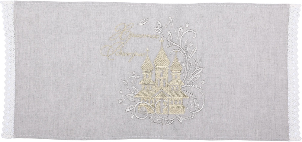 Рушник великодній 434-24/00 30x70 см Едельвіка бежевий