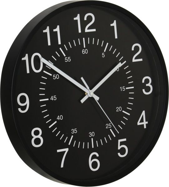 Часы настенные Timer 30,5x4,1 см черный