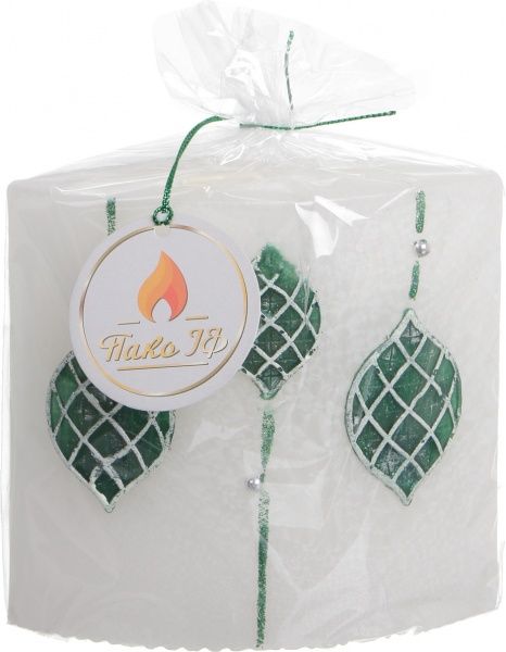 Свічка декоративна Аплікація зелена 55x125 Pako-If