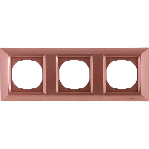 Рамка трехместная UP! (Underprice) Vesta горизонтальная бронзовый