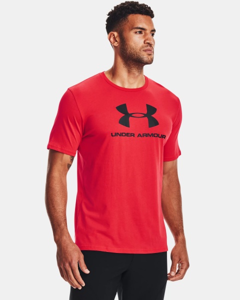 Футболка Under Armour UA SPORTSTYLE LOGO SS 1329590-601 р.2XL червоний