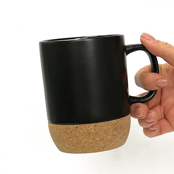 Чашка керамическая с подставкой 320 мл KP-14 BLACK MVM