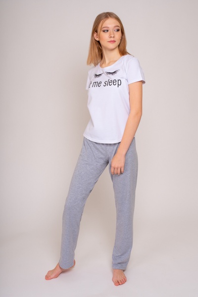 Комплект Vivioji футболка і штани KTW-20-2-3 р. XL білий/сірий