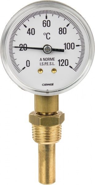 Термометр Cewal Д63 0/120°С 5 см вертикальний CEWAL