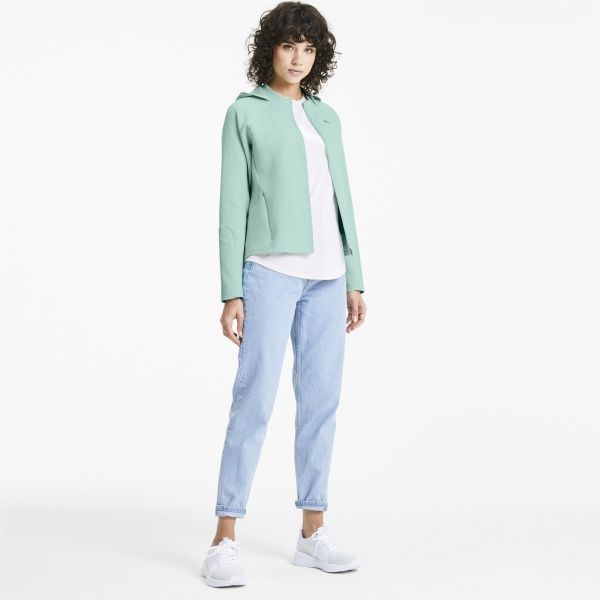 Джемпер Puma EVOSTRIPE FZ Hoody 58124532 р. L зеленый