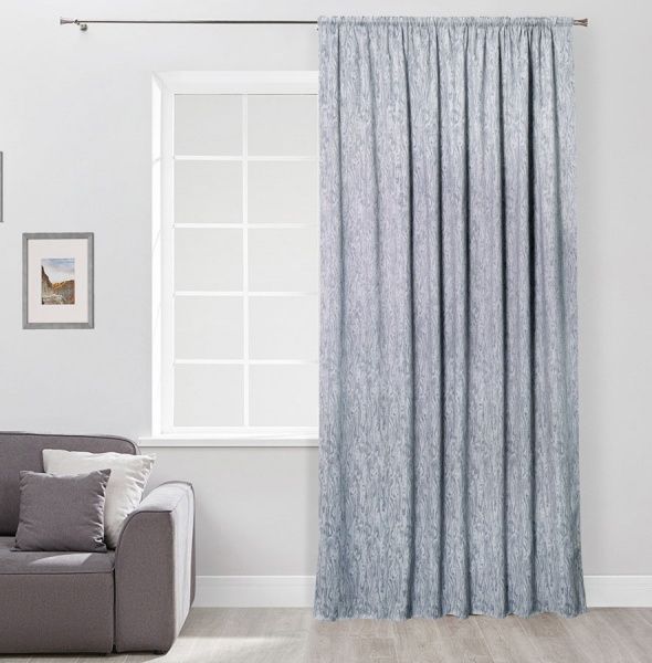 Штора-блэкаут Жаккард Ритм серая La Nuit