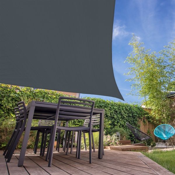 Тент-парус POLI прямокутник 3x4 м сірий 