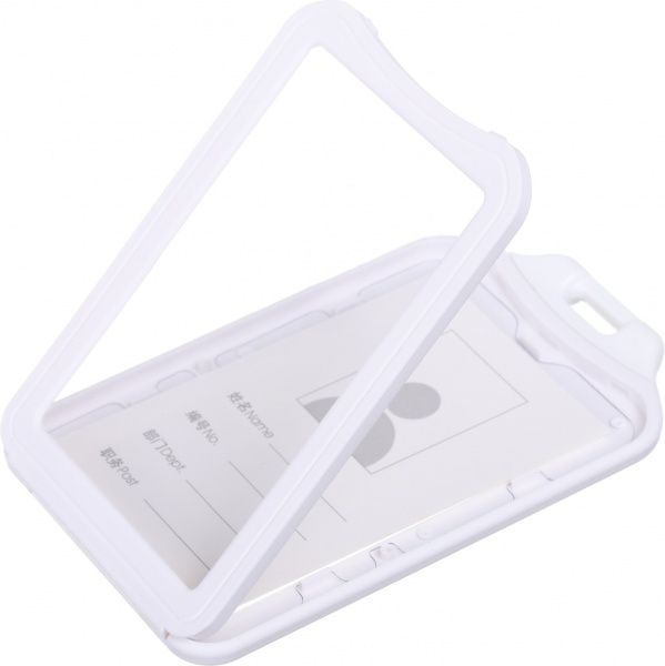 Бейдж вертикальний білий 11,5x7 см