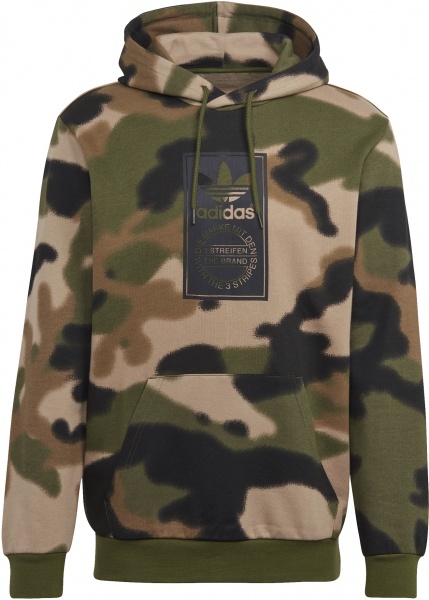 Джемпер Adidas CAMO AOP HOODIE GN1879 р. 2XL різнокольоровий
