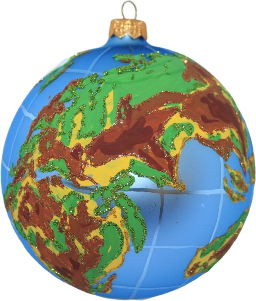 Подарочный шар Юріта d120 мм Глобус 120880M голубой