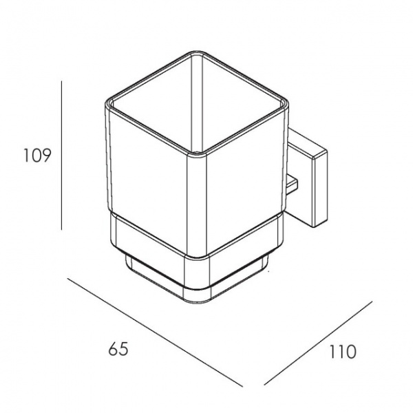 Стакан Imprese Bilovec 121255B черный