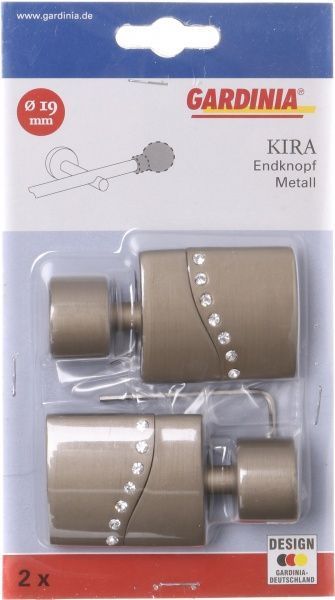 Наконечник Gardinia Kira Флет d19 мм капучино 2 шт. 