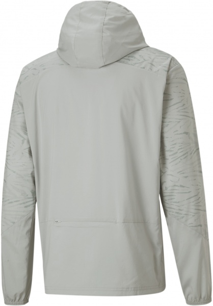 Ветровка Puma RUN GRAPHIC HOODED JACKET M 52140519 р.S серый