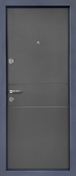 Дверь входная Министерство дверей КУ-Антрацит М грифель горизонт 2050x960 мм левая