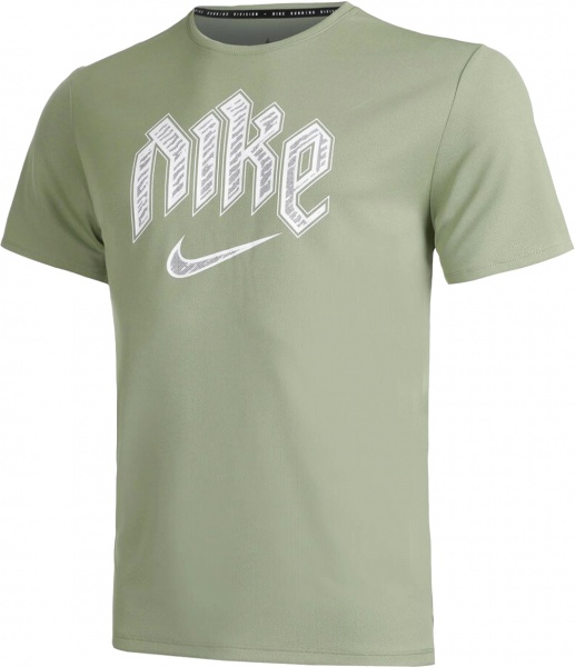 Футболка Nike DF RUN DVN MILER SS DX0839-386 р.S зелений
