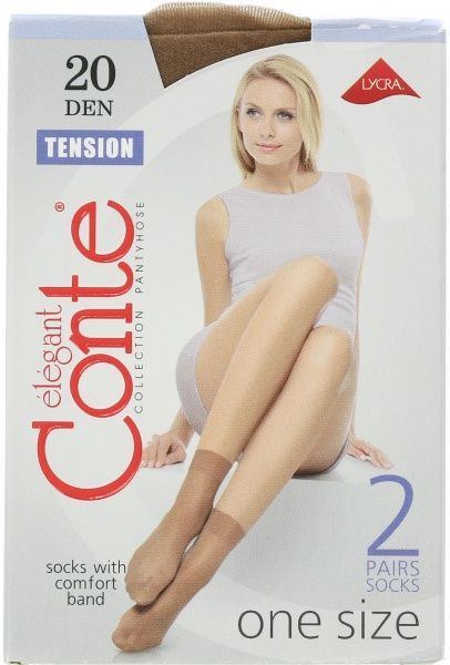 Носки женские Conte Tension 20 Den р. 23-25 бронзовый Bronz 
