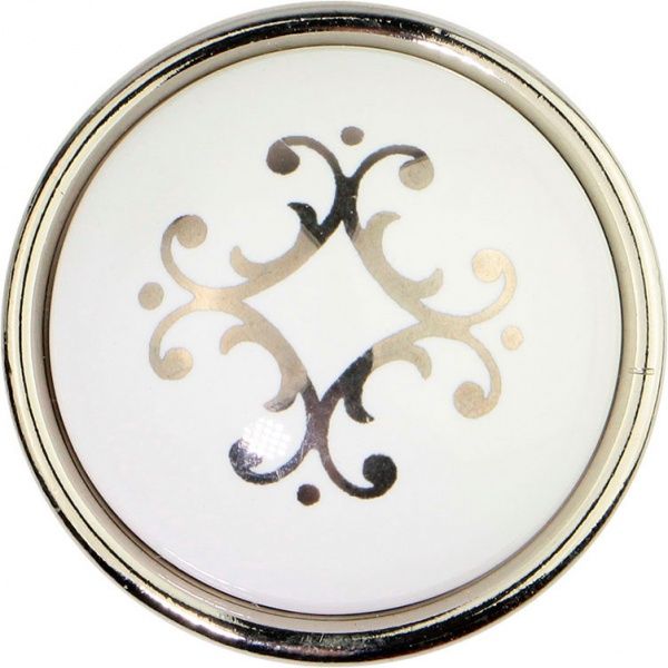 Меблева ручка CL 24316.01.035 18786 полірований нікель/з малюнком Bosetti Marella