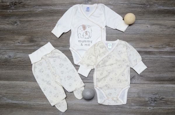 Боди детское Minikin р.56 молочныйкофейный 19010356 