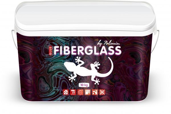 Клей Polimin усиленный для стеклохолста и обоев Fiberglass 10 кг