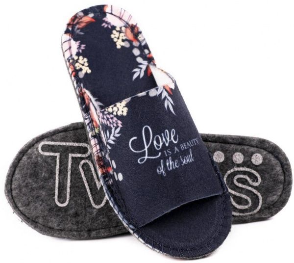 Тапки домашние Twins Love р. 36/37 синий 4410 