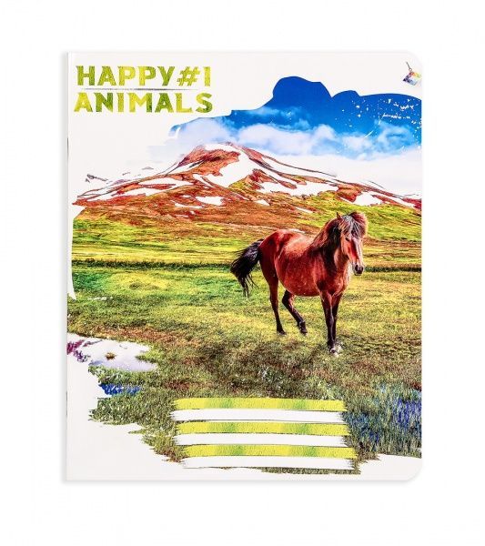 Комплект зошитів Планета звірів 24 аркуша в лінію 20 шт. Поділля