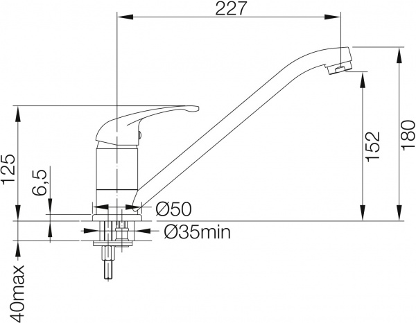 Смеситель для кухни Blanco Daras 517721